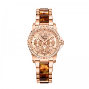 Alexandre Christie AC 6141 Rosegold Brown Acrylic Lady BFBRGLNBO2